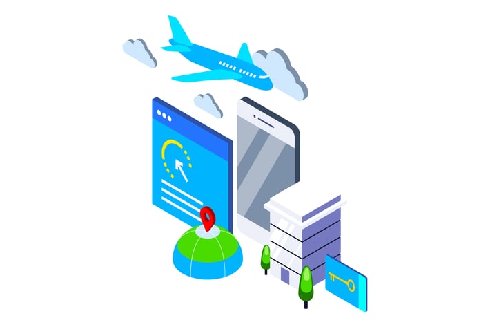 Online Booking Isometric Illustration