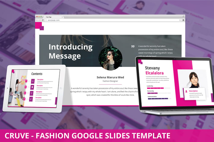 Cruve - Fashion Google Slides Template