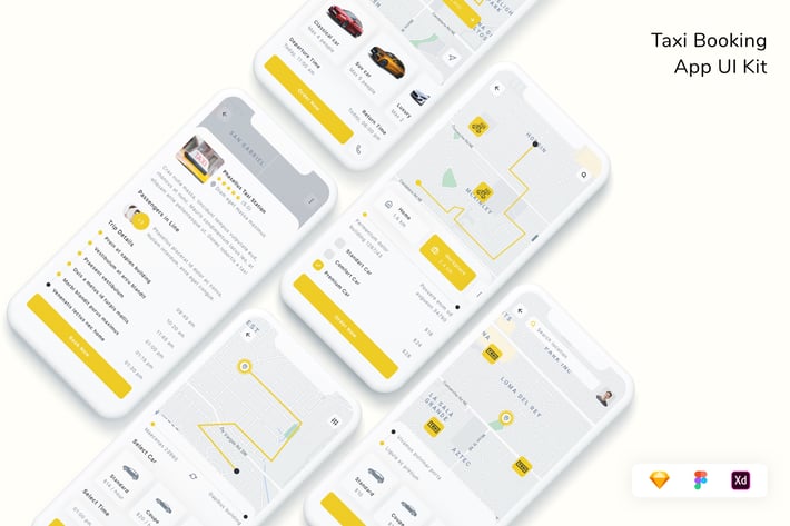 Taxi Booking App UI Kit