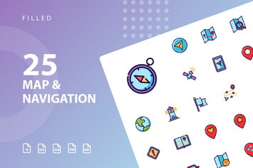 Map & Navigation Filled