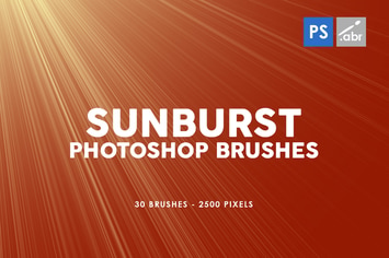 30 Sunburst Photoshop Stamp Brushes