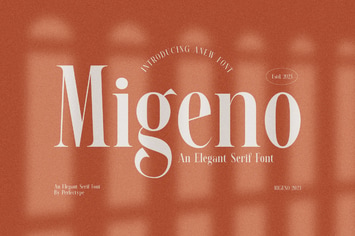 Migeno Elegant Serif Font Typeface