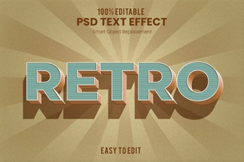 Retro 3D Text Effect 