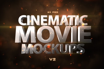 Cinematic 3D Movie Mockups V2