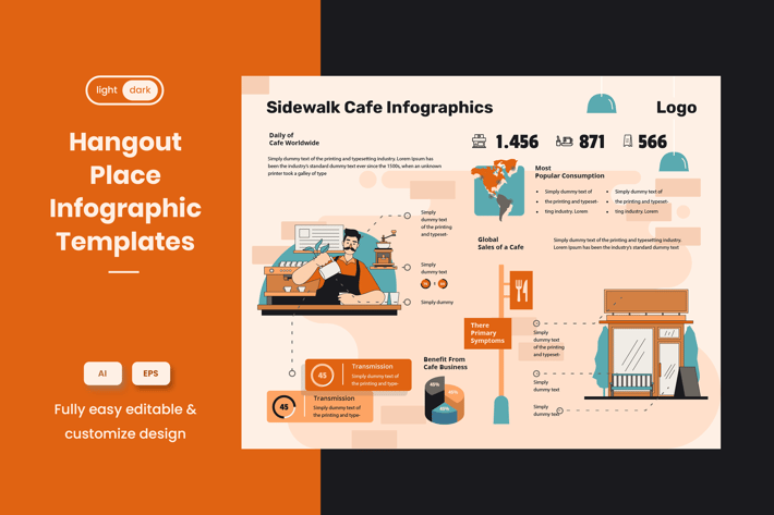 Infographic Template for Cafe & Coffee Shop V.02