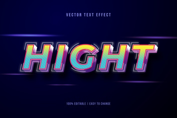 3D Text Effec With Stroke Dotted