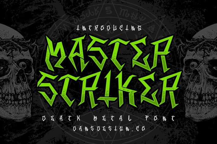 MASTER STRICKER Metal Horror Music Font