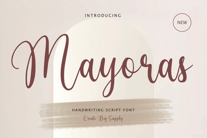 Mayoras Elegant Modern Handwritten Script Font