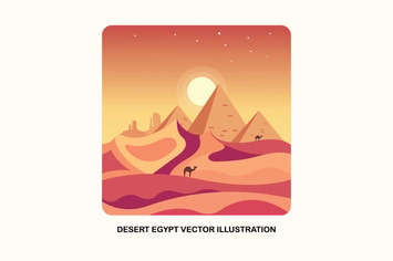 Desert Egypt Vector Illustration