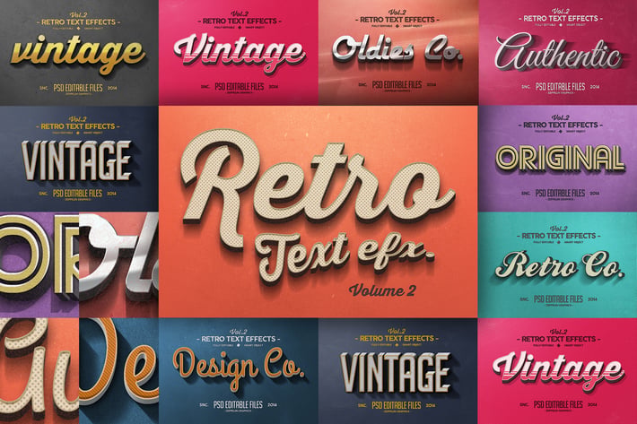 Vintage Text Effects Vol.2