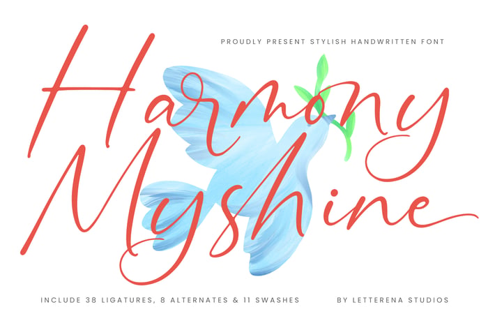 Harmony Myshine Stylish Handwritten Font
