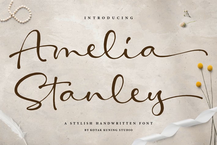 Amelia Stanley Script Font