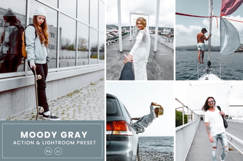Moody Grey Photoshop Action & Lightrom