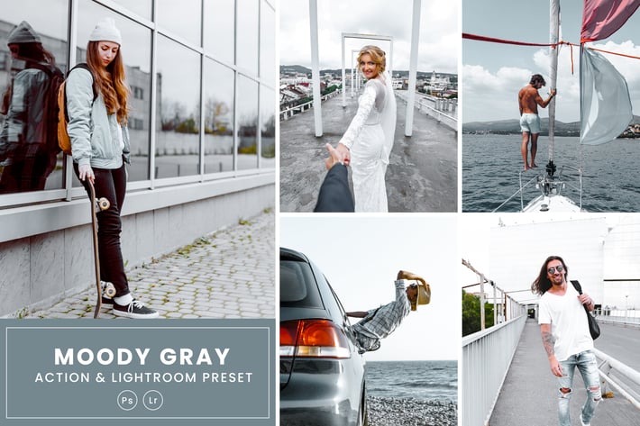 Moody Grey Photoshop Action & Lightrom