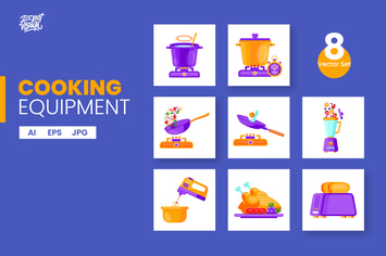 Cooking Equipment Vector Set