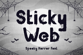 Sticky Web – Spooky Horror Font