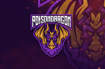 Poison Dragon Esport Logo Template