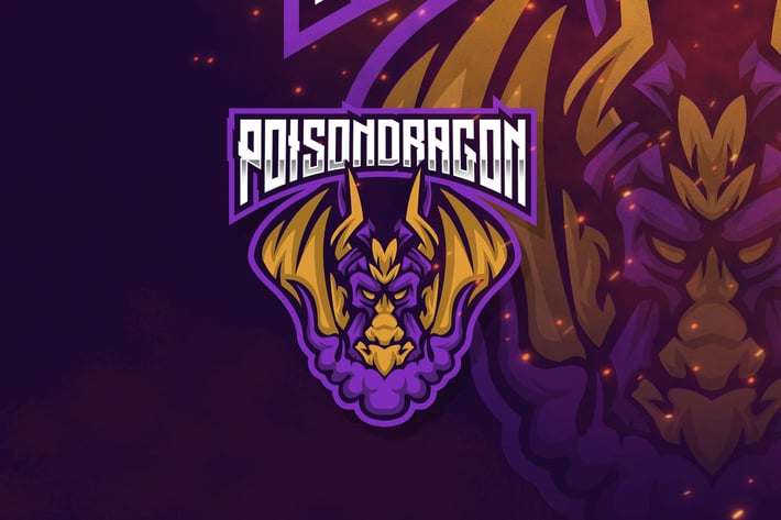 Poison Dragon Esport Logo Template