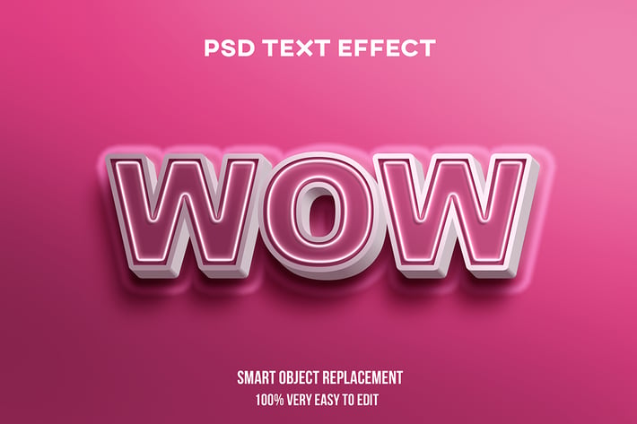 Wow text effect