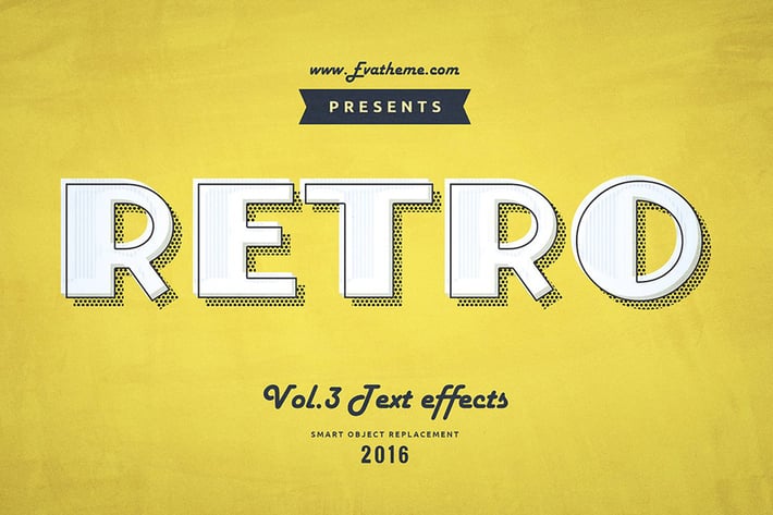 Retro Style Text Effects Vol.1