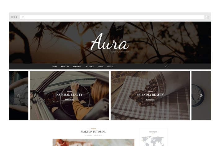Aura Personal Blog Template