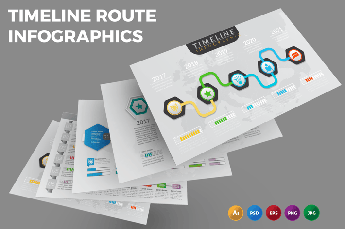 Timeline Route – Infographics Design