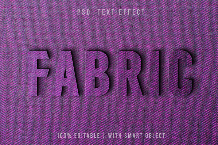 Fabric - Text Effect Editable (PSD)