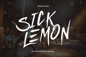 Sick Lemon - Hand Written Typeface