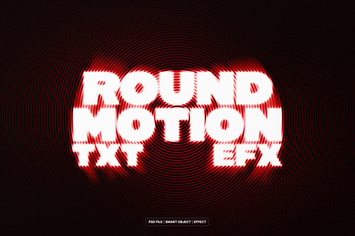 Round Blur Text and Logo Effect