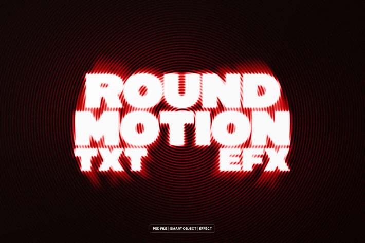 Round Blur Text and Logo Effect