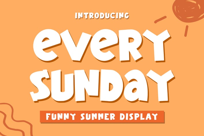 Every Sunday - Funny Summer Display Font