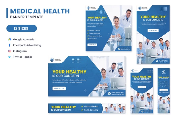 Medical Health Banner Set Template