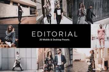 20 Editorial Lightroom Presets & LUTs