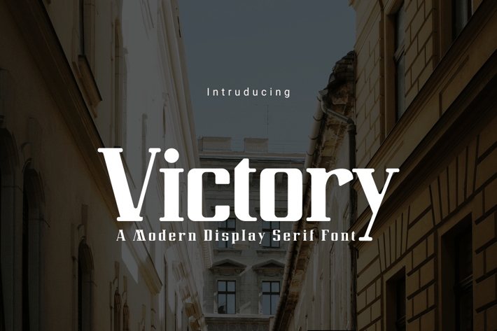 Victory - A Modern Display Serif Font