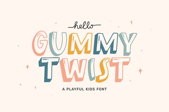 Gummy Twist - Hand Drawn Playful Font