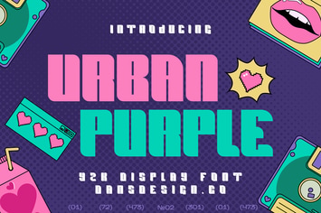 Urban Purple  Modern Display Sans Serif Y2k Font