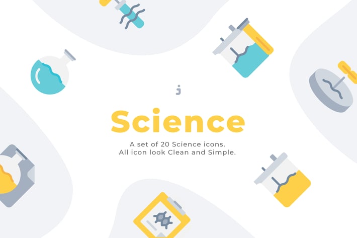 20 Science icons - Flat