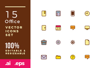 15 Office vector icons