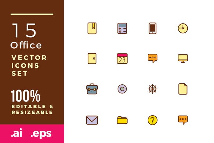 15 Office vector icons