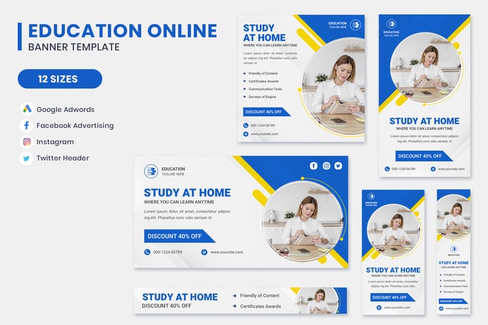 Education Online Course Google Adwords Banner