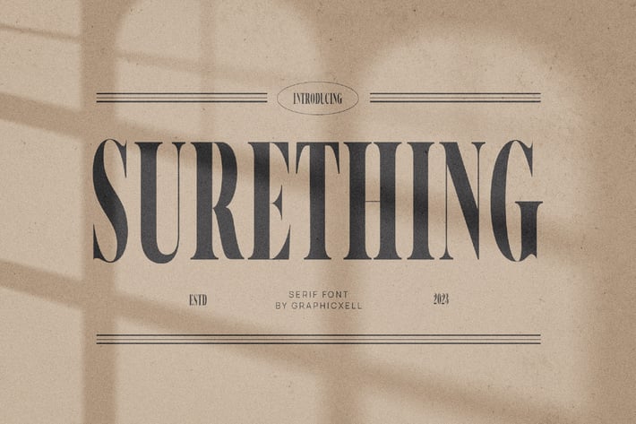 SureThing Elegant Serif Font Typeface