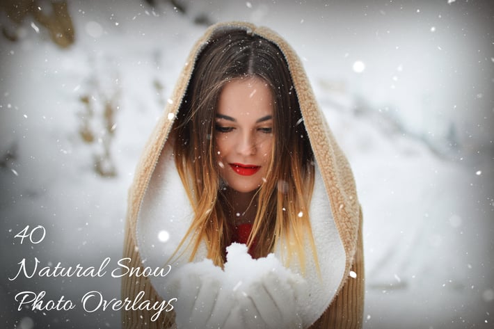 40 Natural Snow Photo Overlays