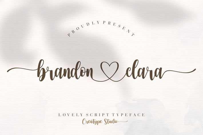 Brandon Clara Lovely Script