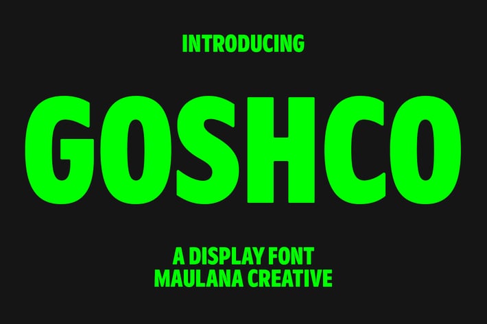 Goshco Sans Display Font