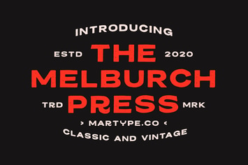 Melburch Press  Typeface