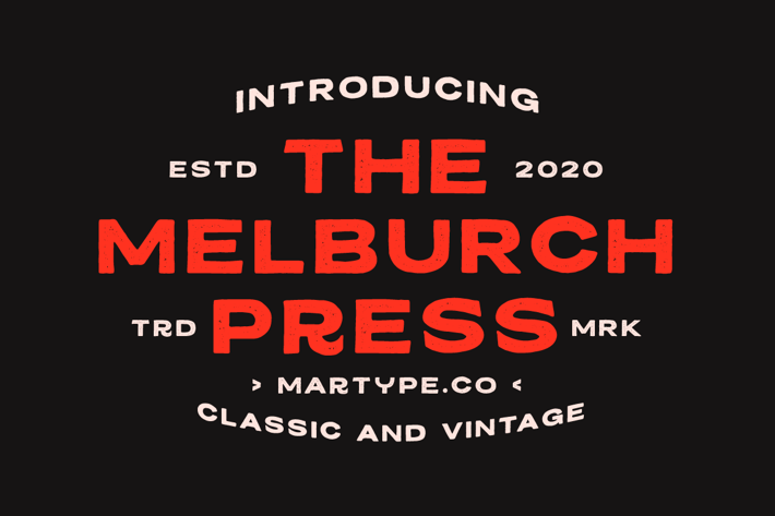 Melburch Press  Typeface