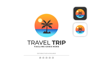 Travel Trip Gradient Logo