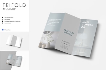 Minimal Trifold Mockup