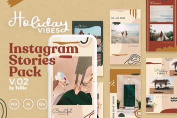 Instagram Stories Pack v.02 Holiday Vibes