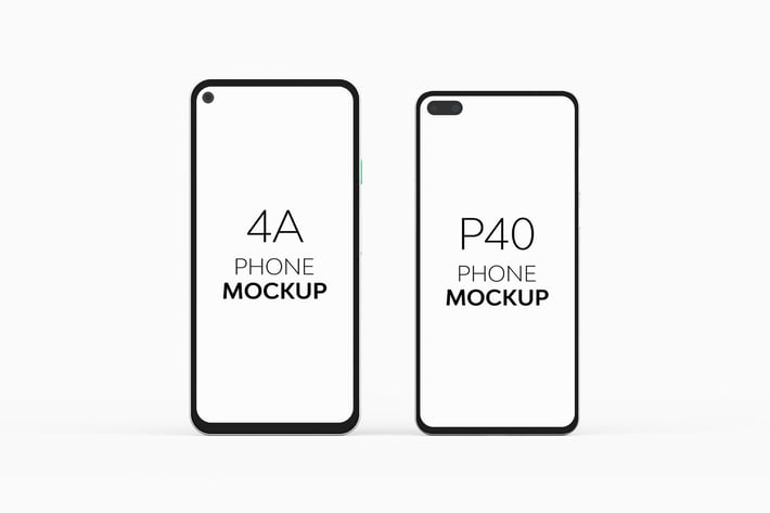 4A Phone & P40 Phone Mockup